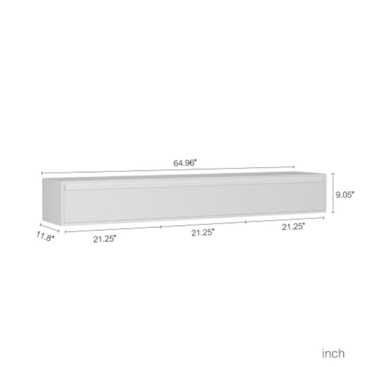 Floating TV Stand With LED and Pre-installed β Modern Wall Mounted TV Shelf